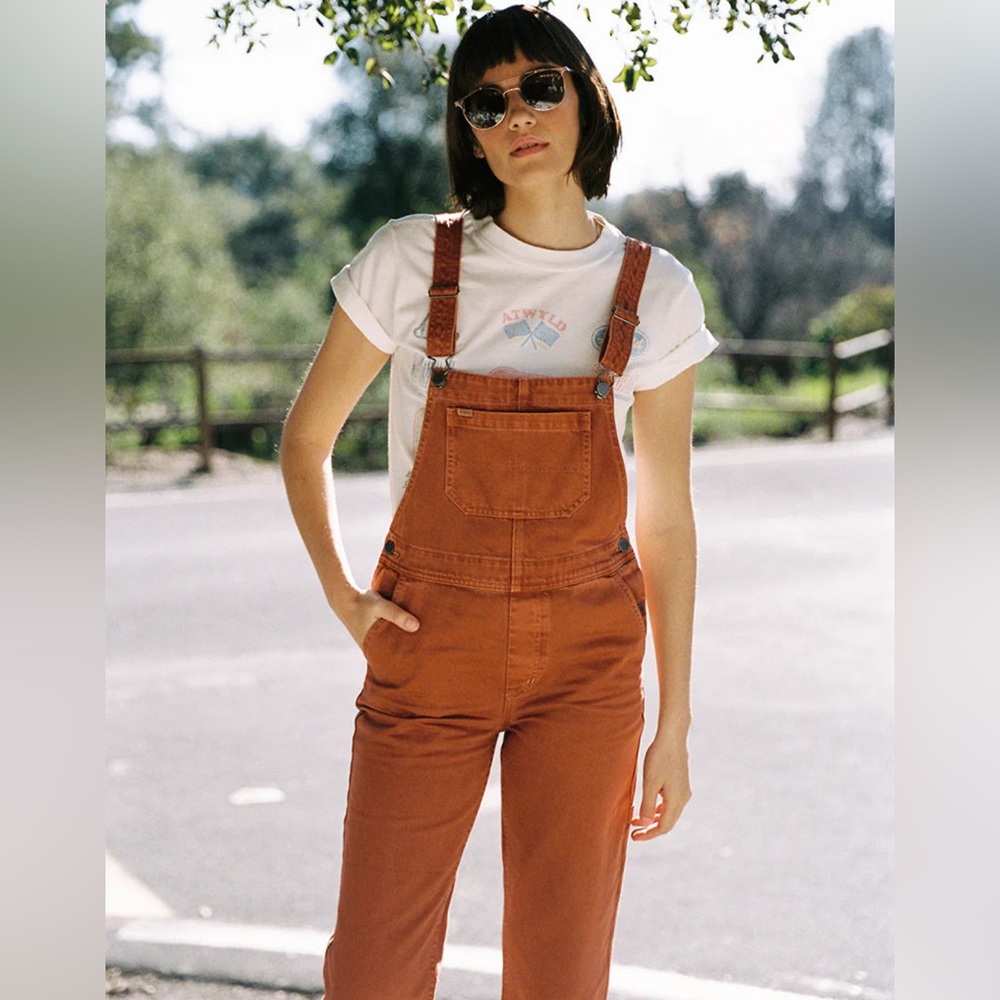 ATWLD outlier overalls in Burnt Sienna